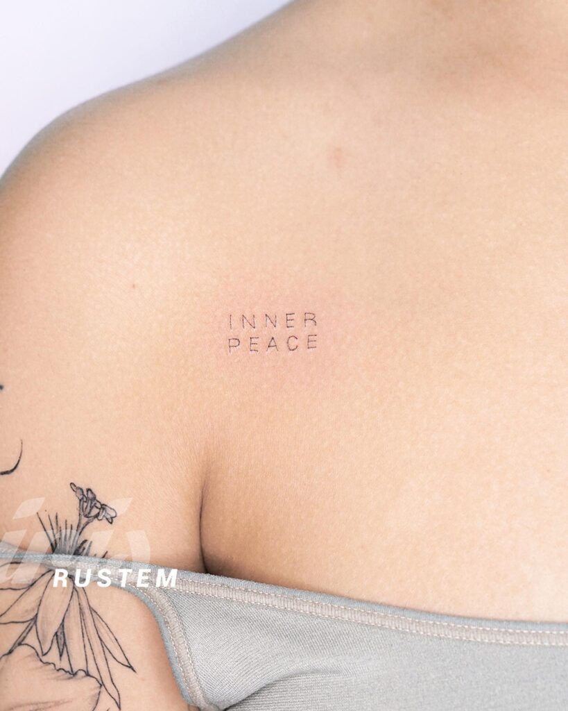 Inner Peace Tattoo on Shoulder Tattoo Design