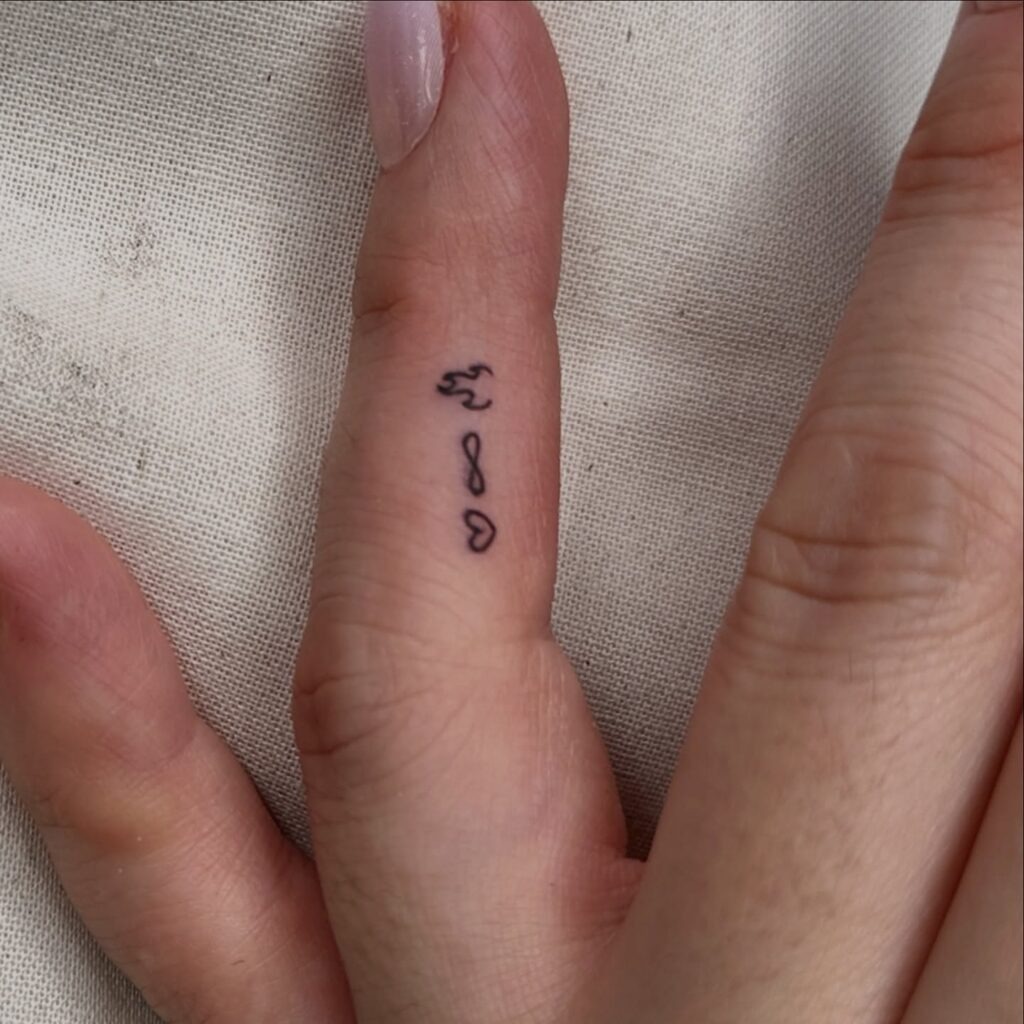 Little Fire, Infinity, and Love Symbol Tattoo Tattoo Design