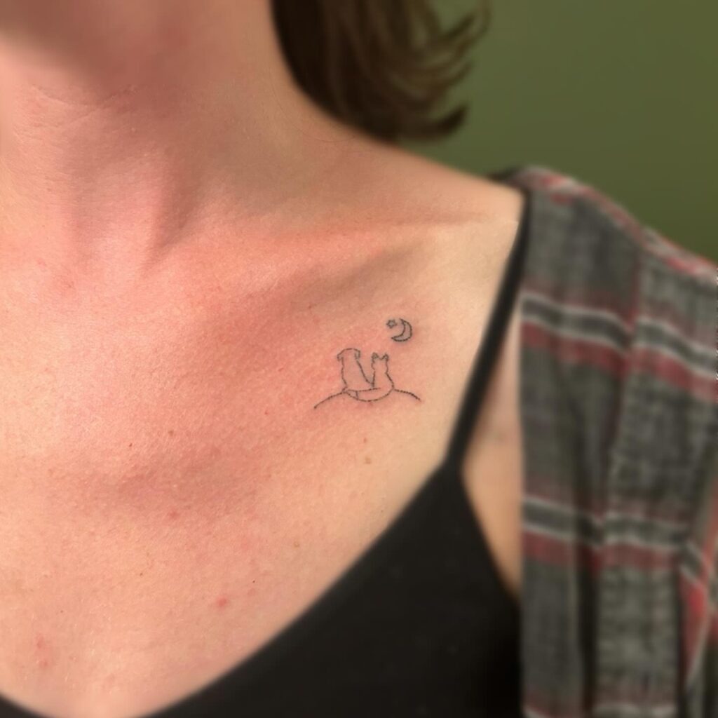 Little Fox and Hound Tattoo Tattoo Design