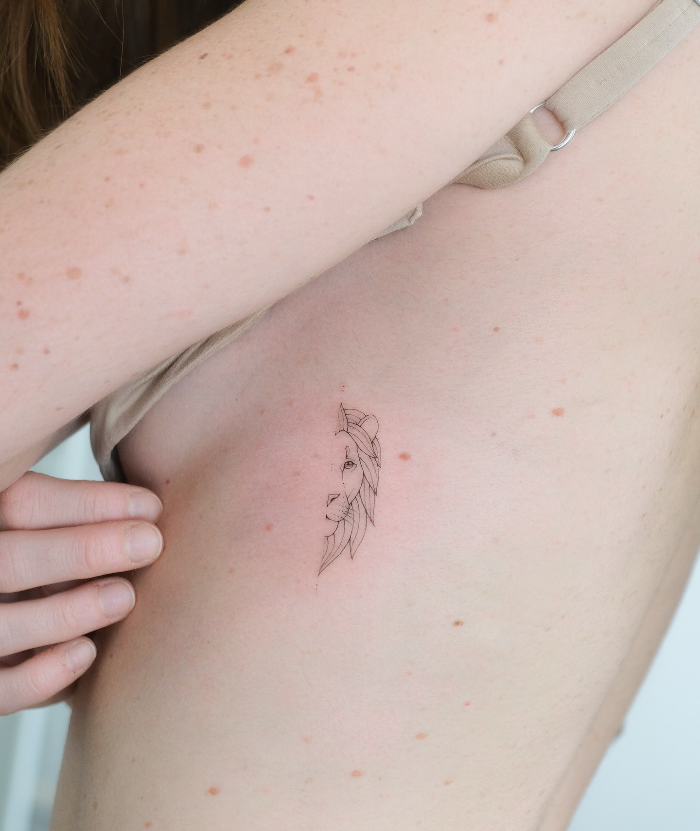 Little Half Lion Tattoo Tattoo Design