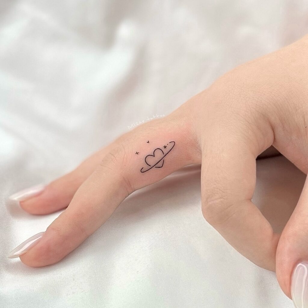 Little Heart Planet Tattoo Tattoo Design