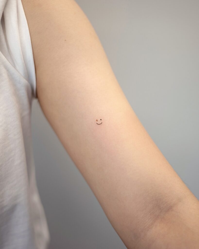 Minimalist Smiley Face Tattoo Tattoo Design