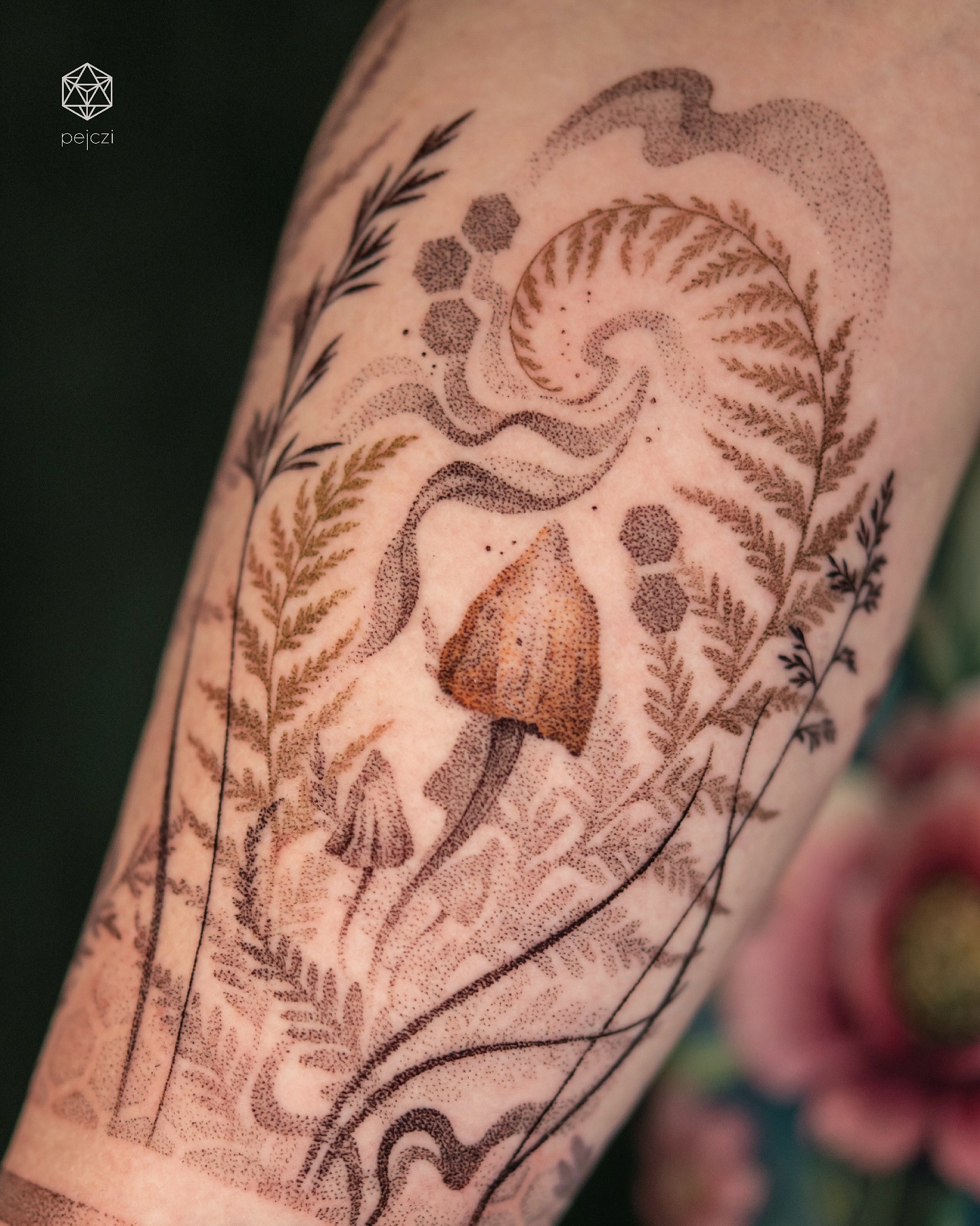 Playful Cat and Strawberry Tattoo Tattoo Design