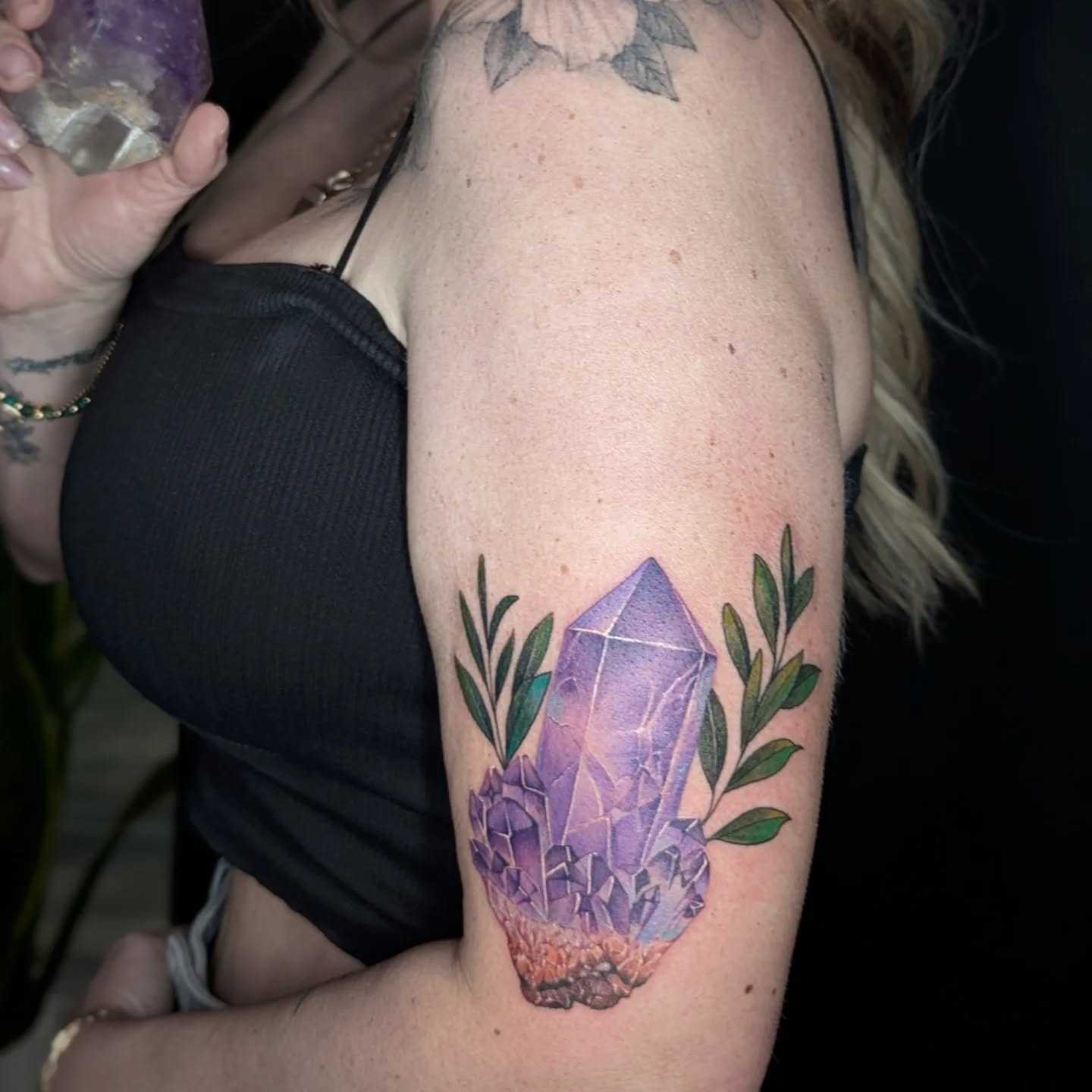 Whimsical Nature-Inspired Knee Tattoo Tattoo Design