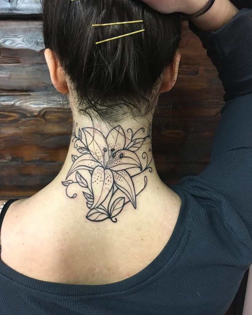 Bold Goat Head Neck Tattoo Tattoo Design