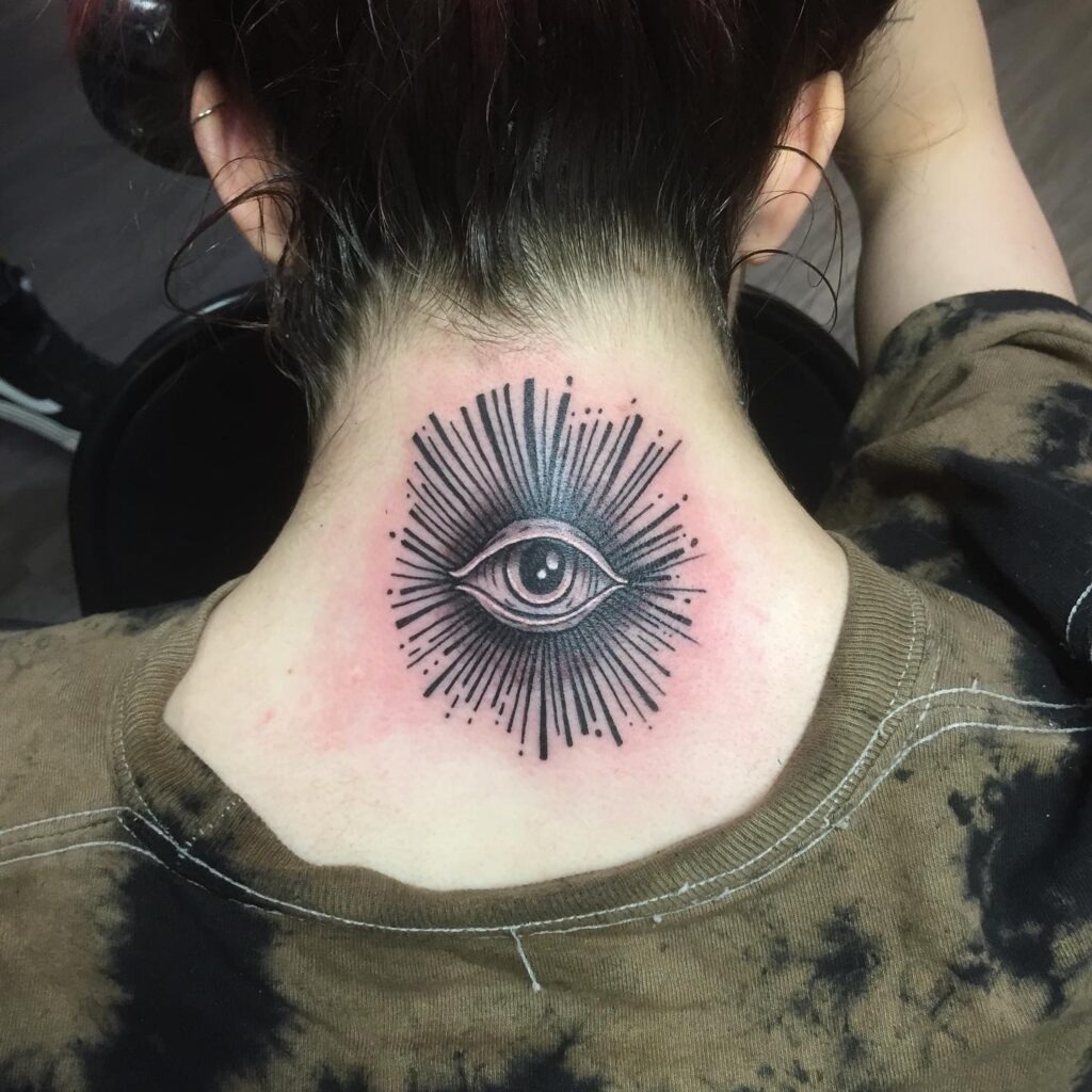 Elegant Black and Grey Rose Neck Tattoo Tattoo Design