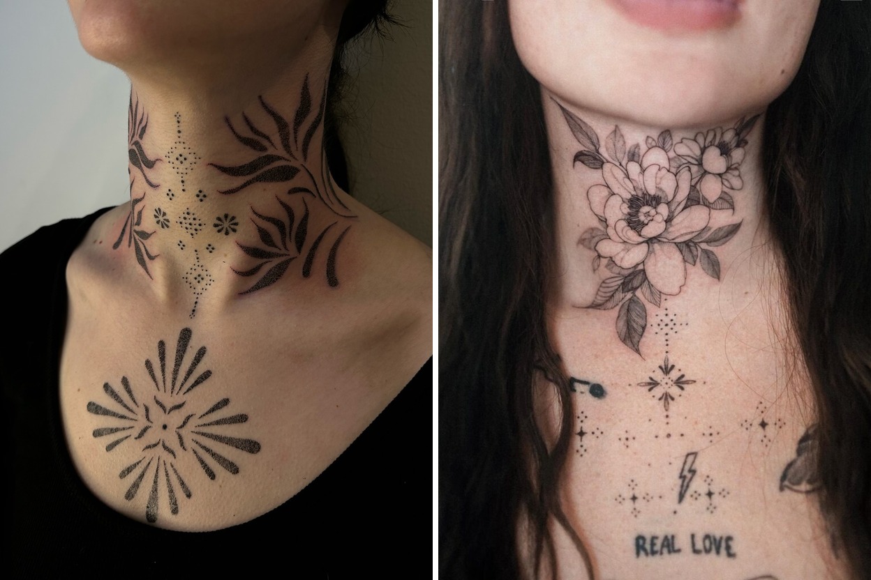 70+ Women Neck Tattoo Ideas Worth Saving For Your Next Appointment Featured Lookbook Collage