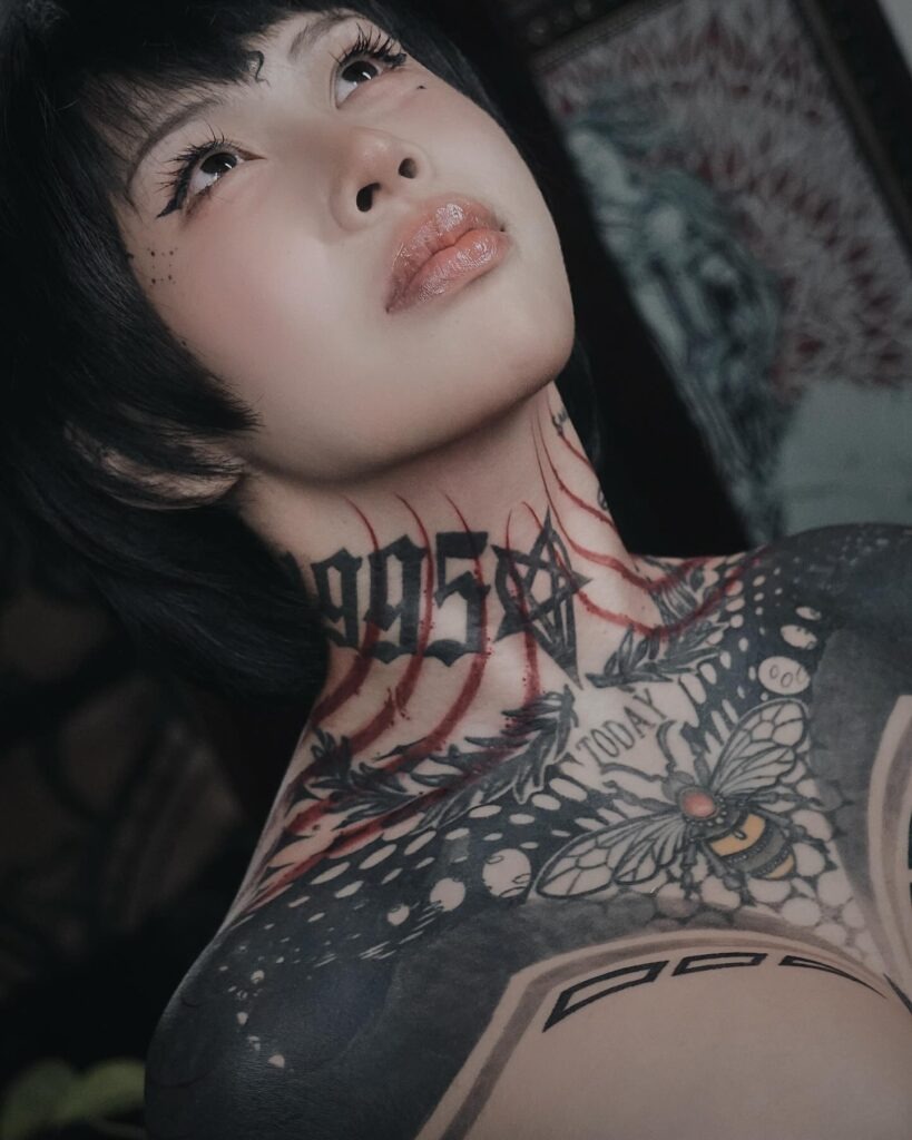 Fine Line Mandala Neck Tattoo Tattoo Design