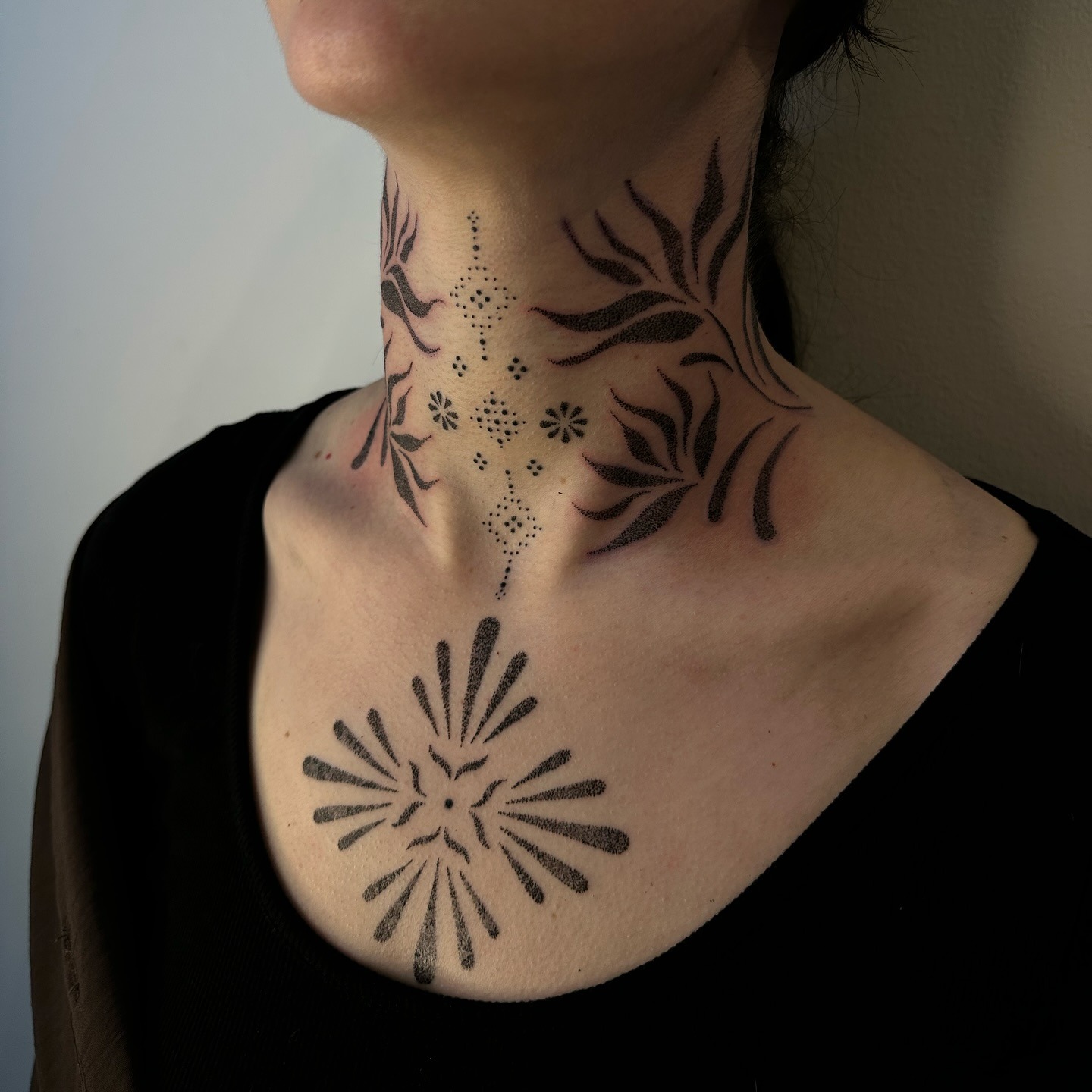 Front Neck Tattoos for Women Tattoo Design
