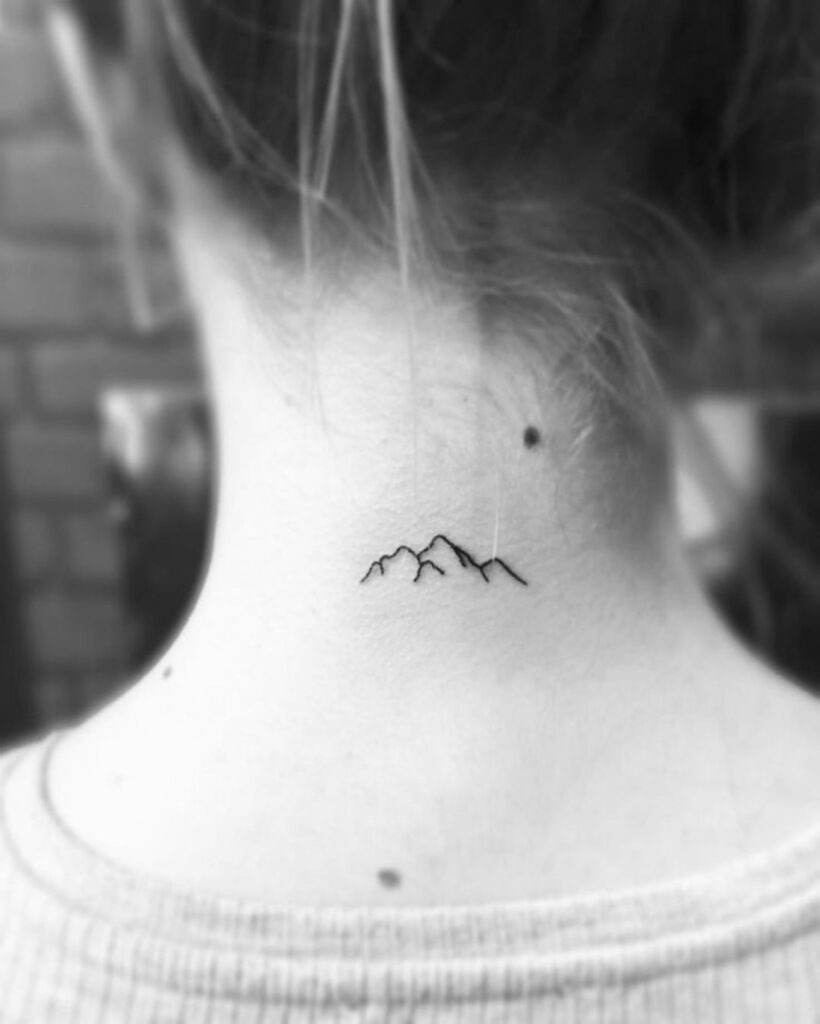 Minimal Ornamental Throat Tattoo Tattoo Design