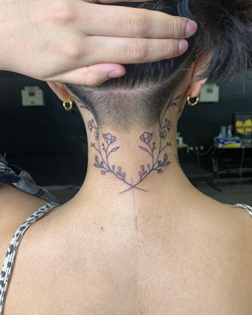 Radiant All-Seeing Eye Neck Tattoo Tattoo Design