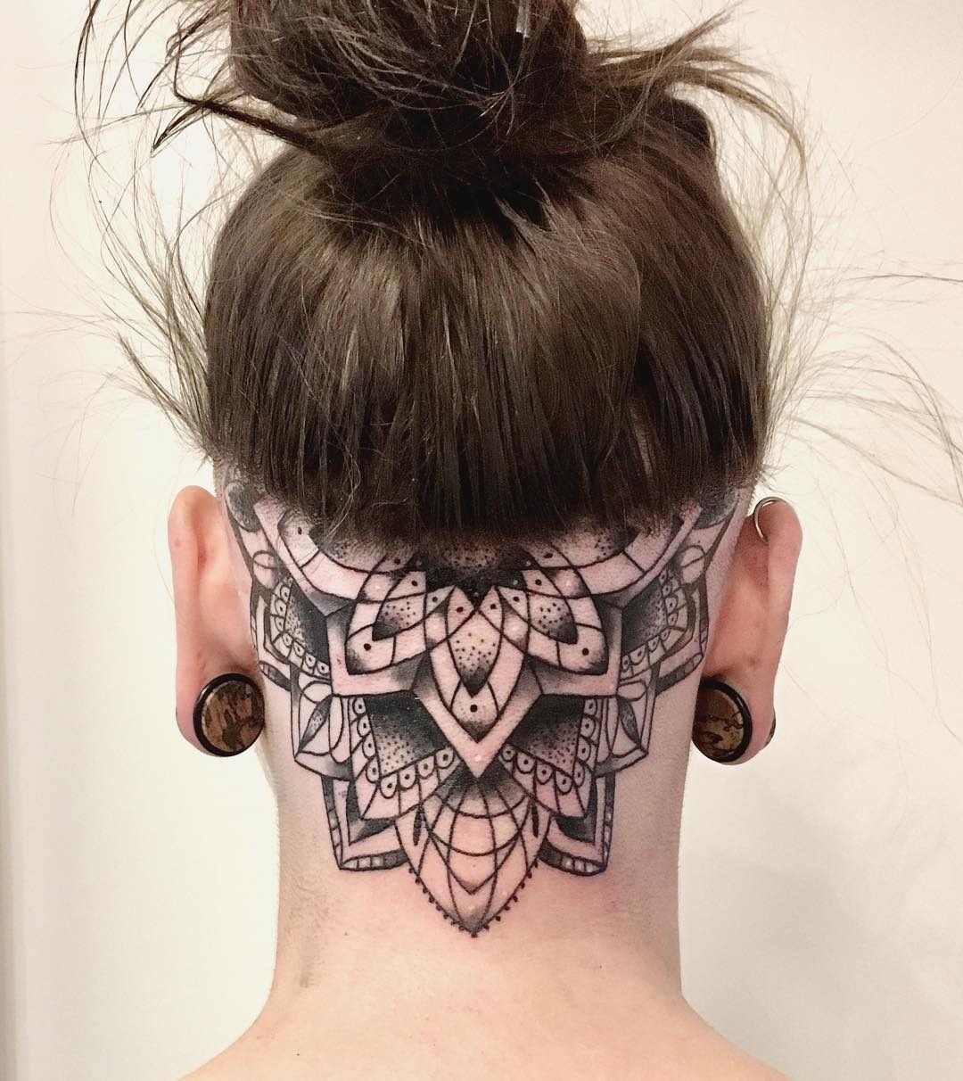 Sacred Geometric Sun Neck Tattoo Tattoo Design