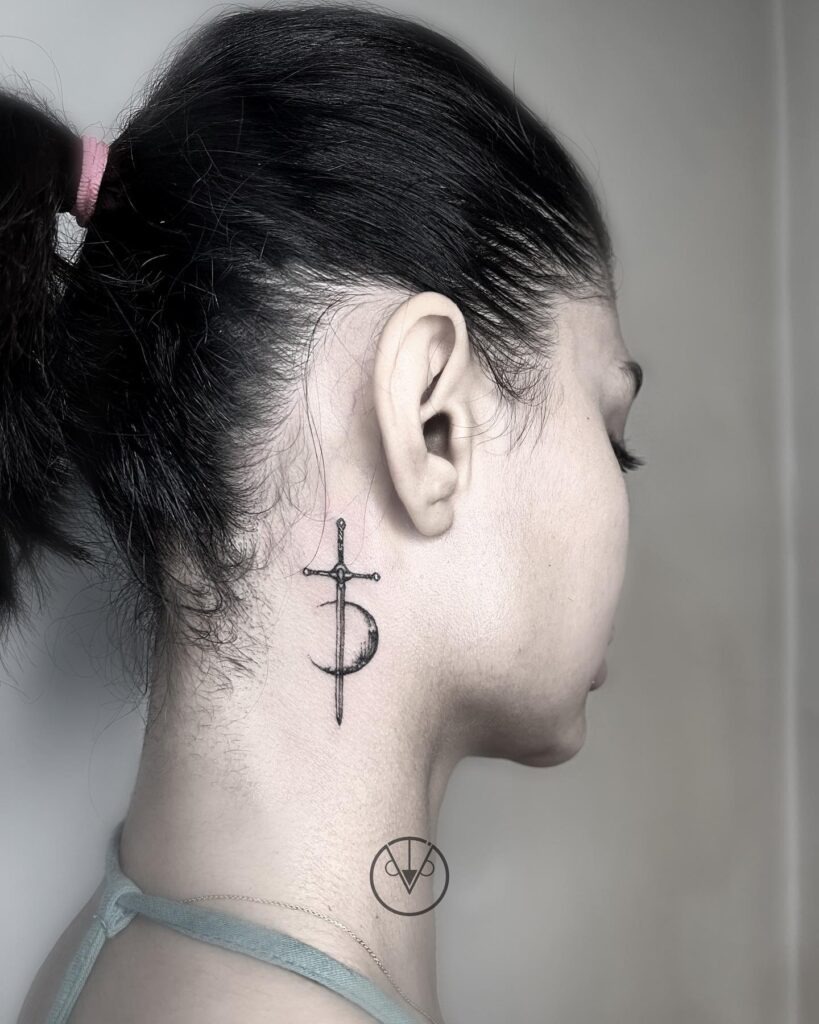 Sleek Snake Side Neck Tattoo Tattoo Design