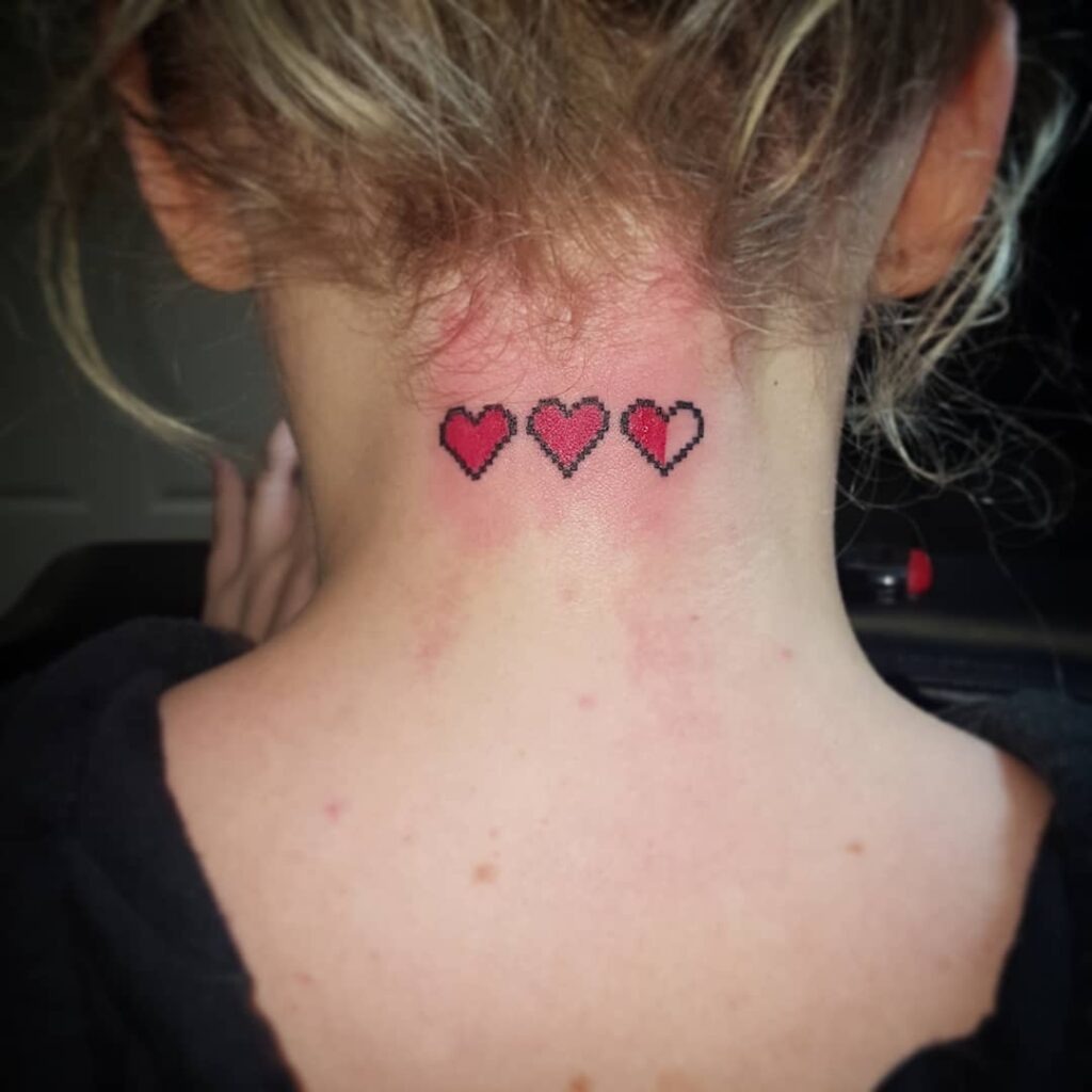 Tribal-Inspired Geometric Neck Tattoo Tattoo Design