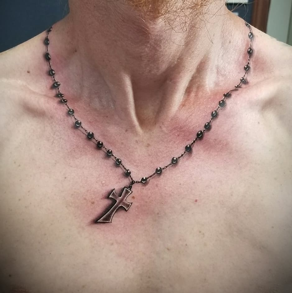 Celtic Cross Pendant Chain Tattoo Tattoo Design