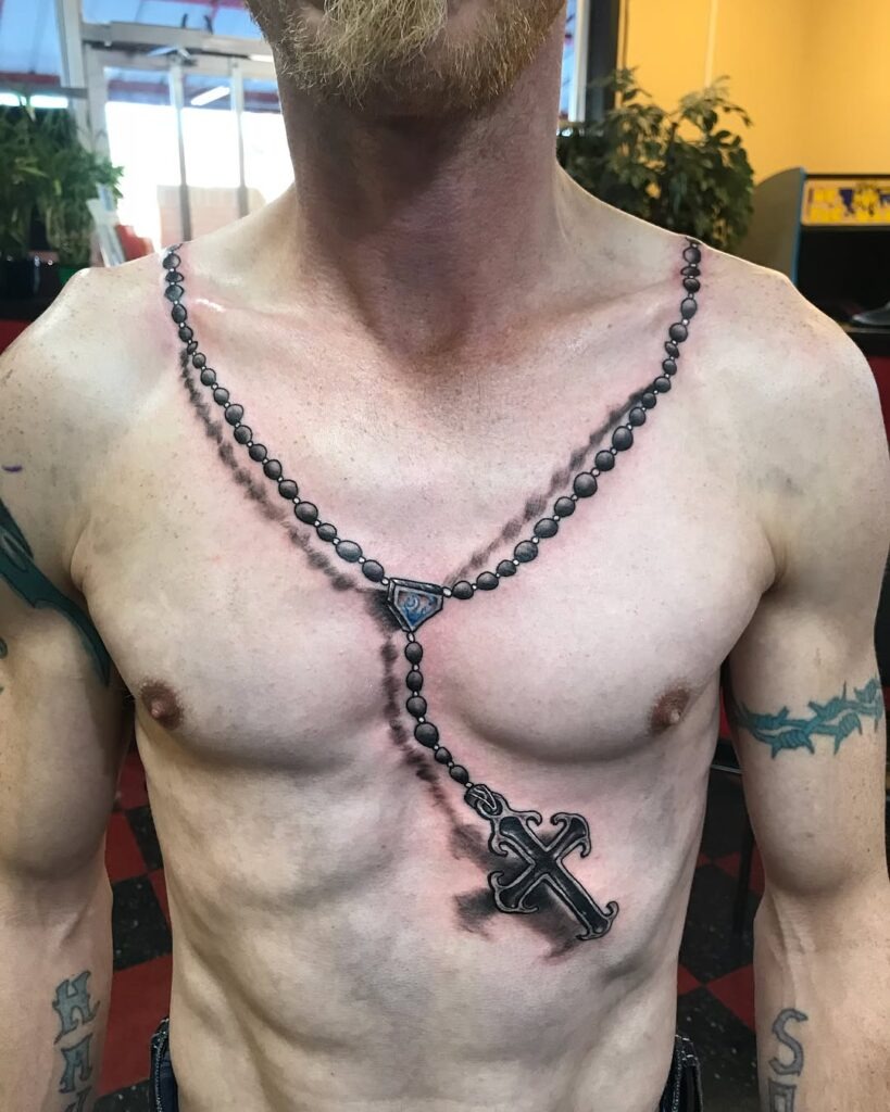 Cross Necklace Tattoo Ideas Tattoo Design