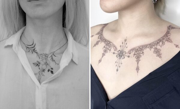 56+ Women Necklace Tattoo Ideas & Inspiration