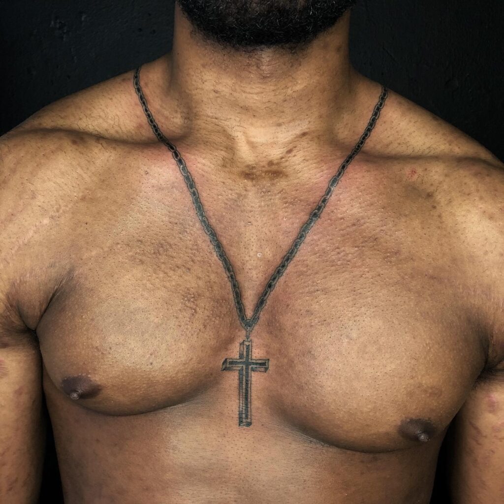 Gothic Rosary Cross Necklace Tattoo Tattoo Design