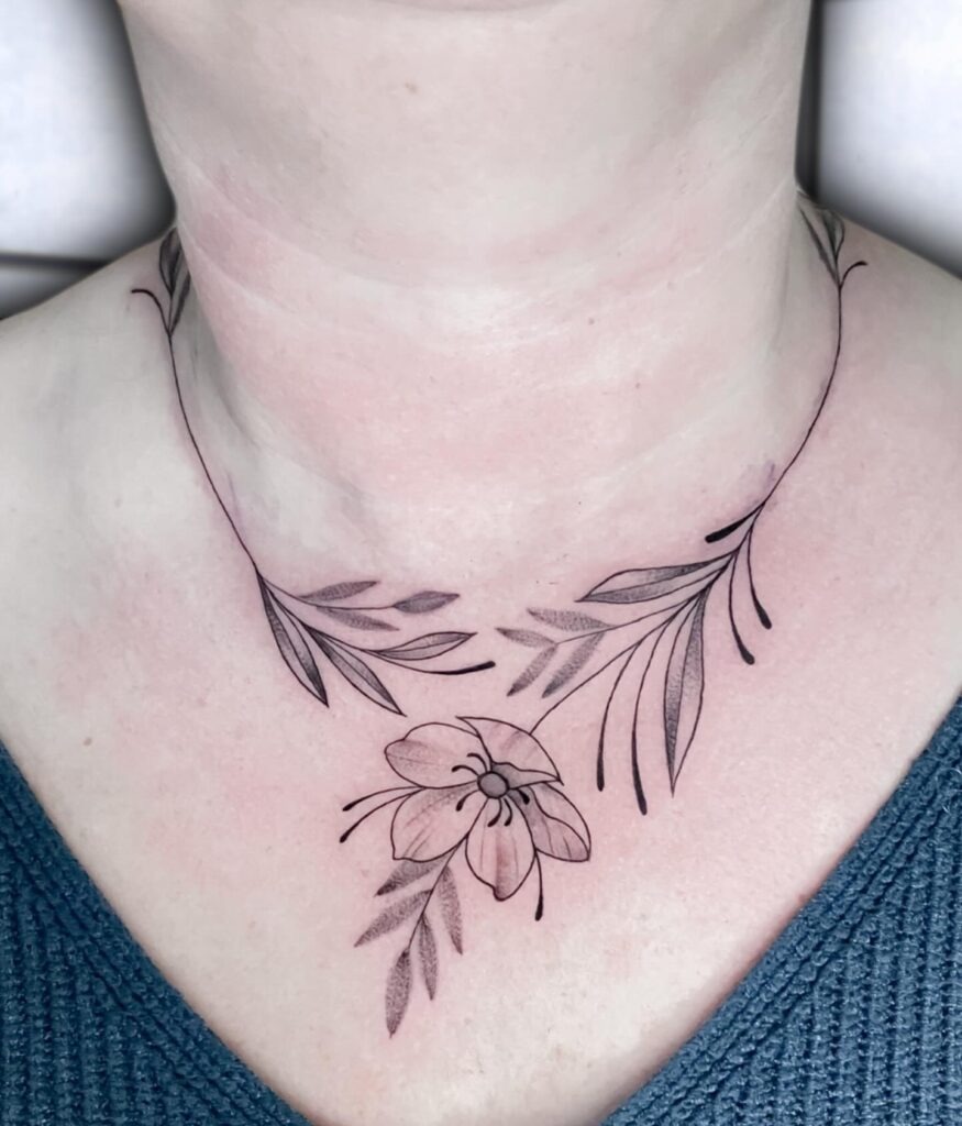 Jade Pendant with Red Cord Tattoo Tattoo Design