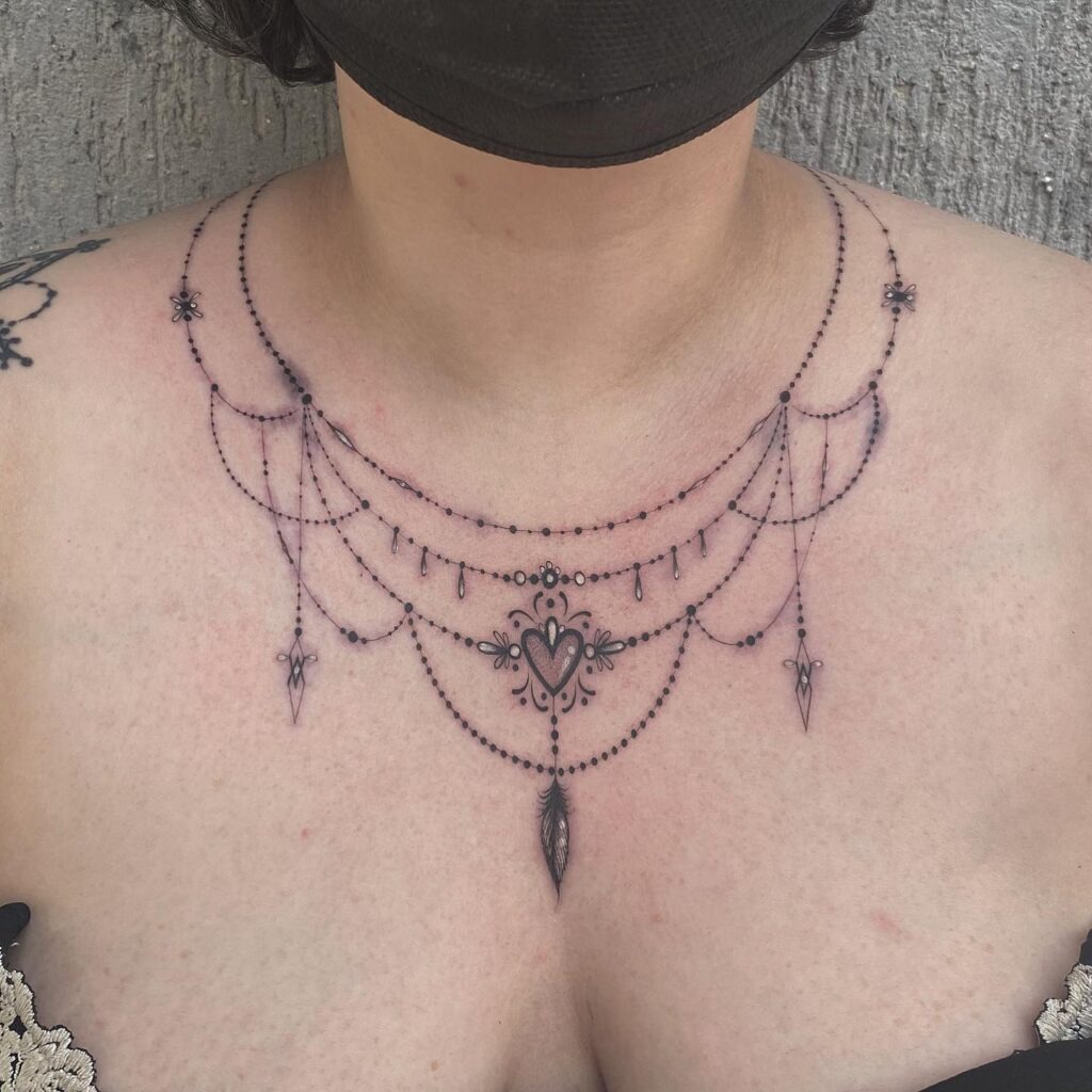 Laurel Heart Collar Tattoo Tattoo Design
