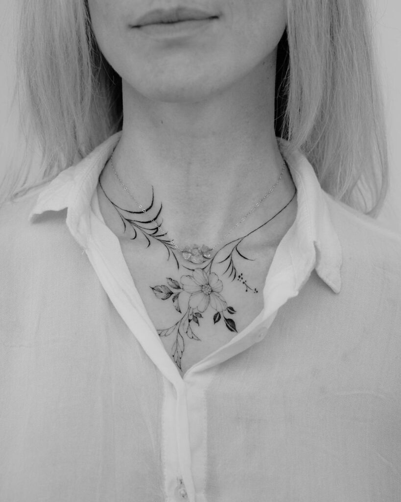 Necklace Tattoo Ideas for Women Tattoo Design