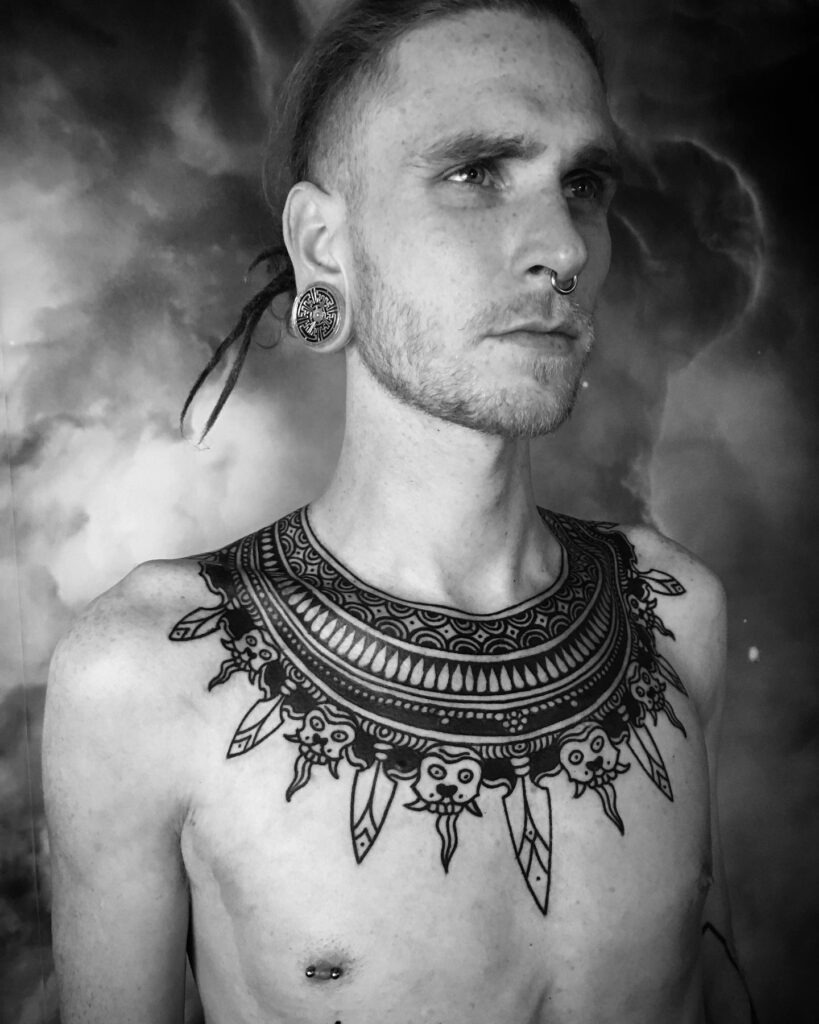 Realistic Chain Link Necklace Tattoo Tattoo Design