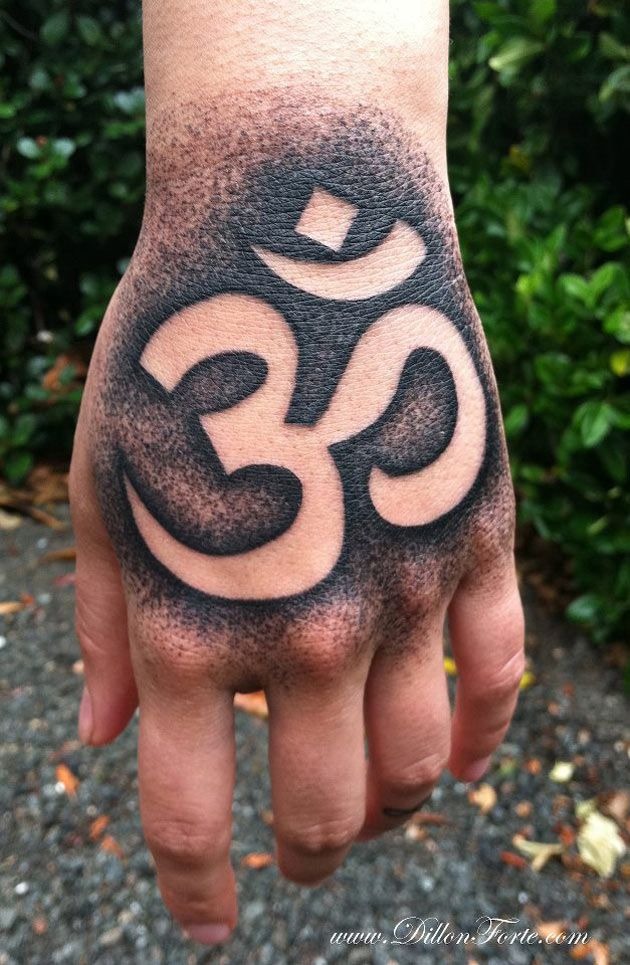 Om With Ganesha Detailing Tattoo Design