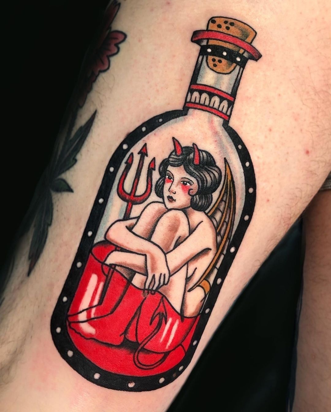 Classic Stockings Pin-Up Tattoo Design