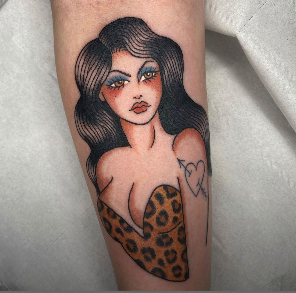Playful Pirate Pin-up Tattoo Design