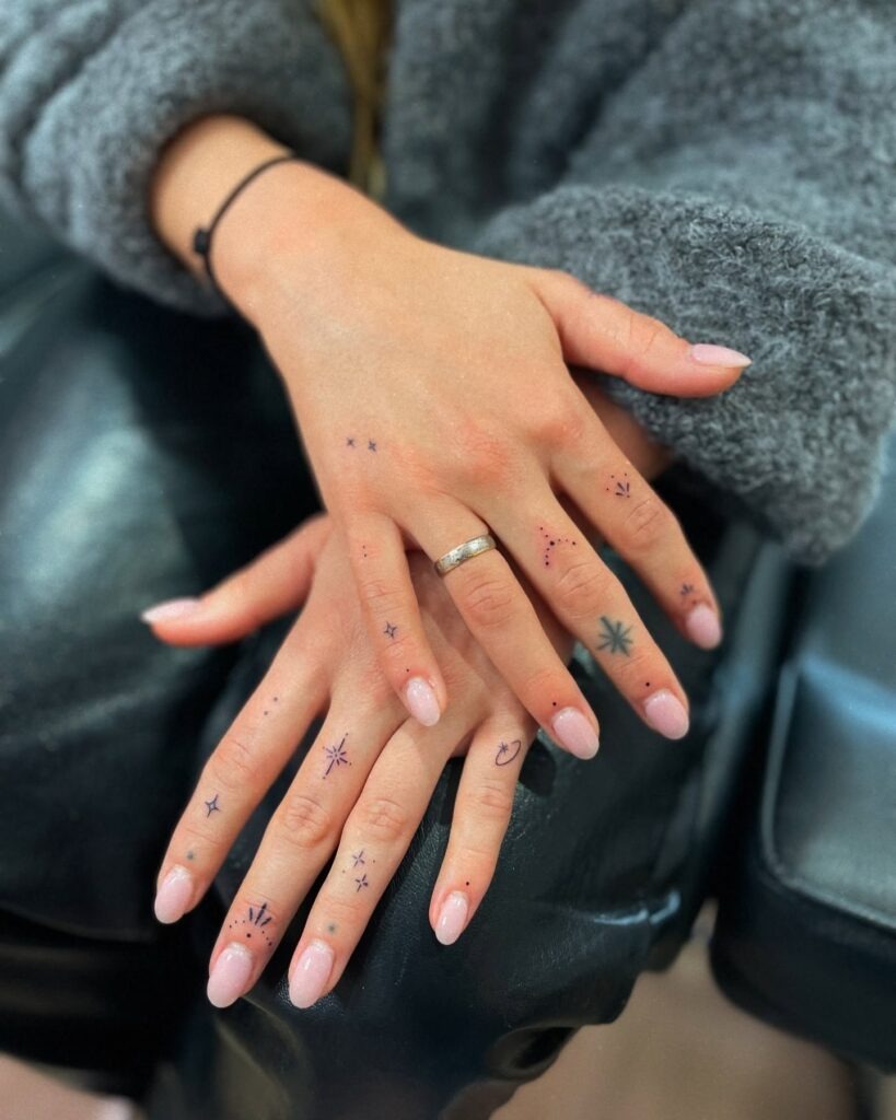 Celestial Finger Tattoos Tattoo Design