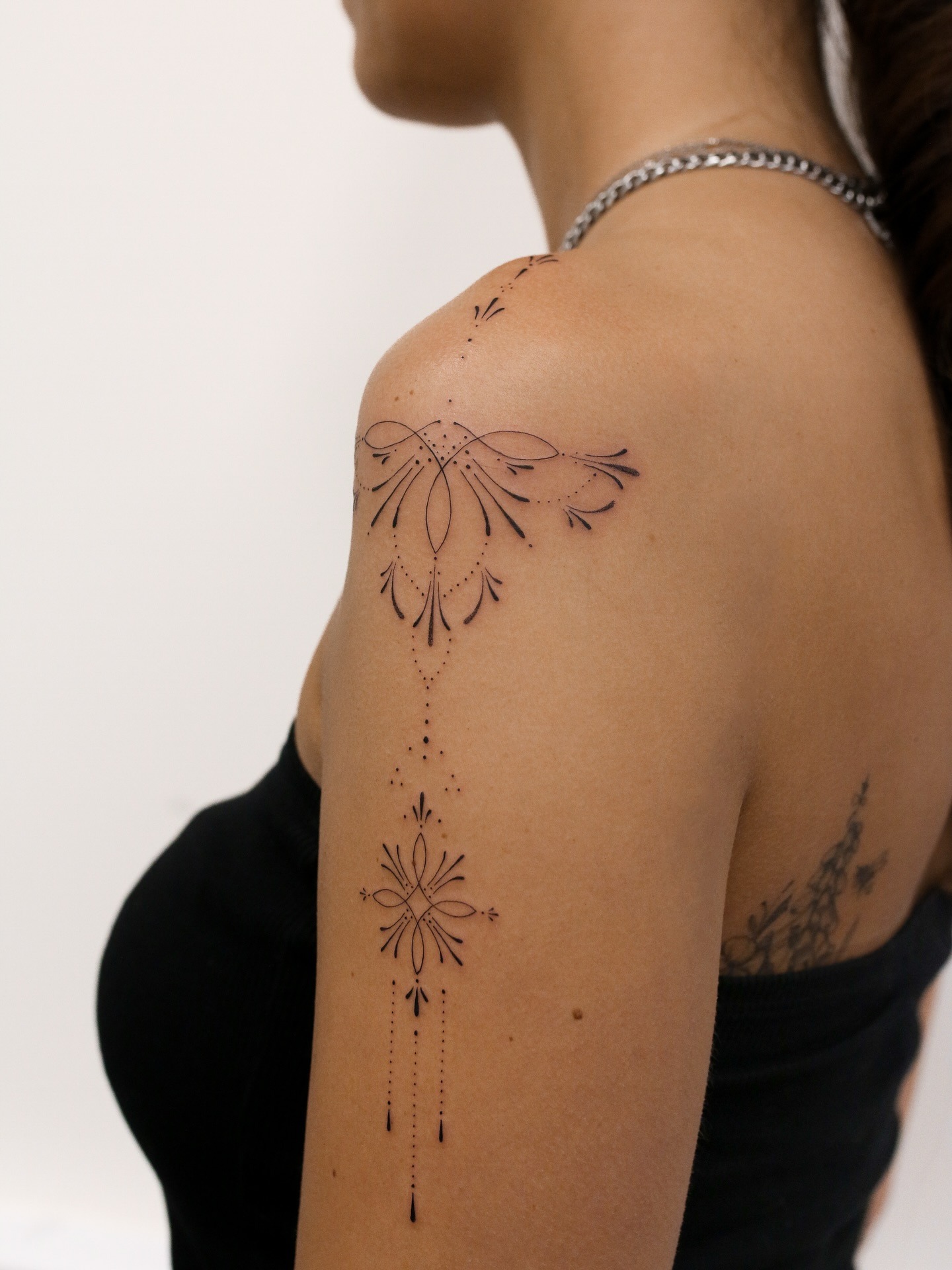 Elegant Ornamental Shoulder Tattoo Tattoo Design