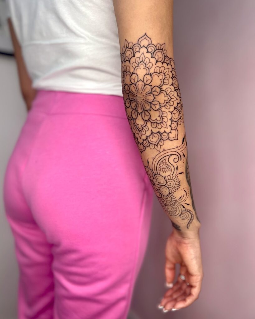 Floral Mandala Sleeve Tattoo Tattoo Design