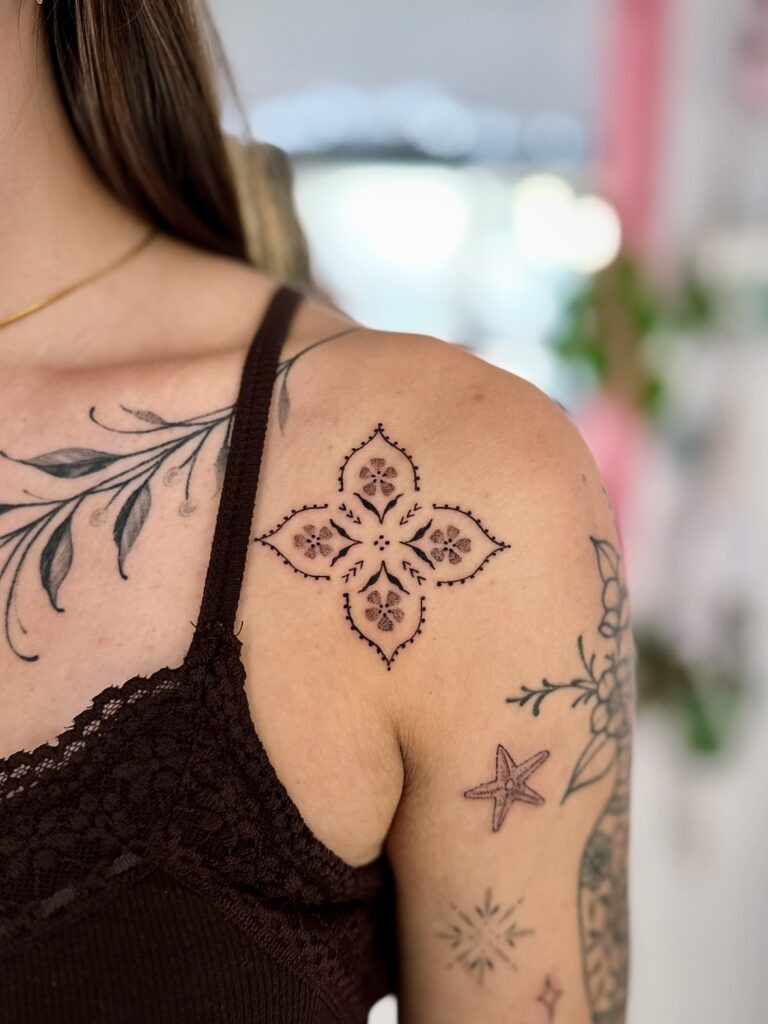 Mandala-Inspired Shoulder Tattoo Tattoo Design