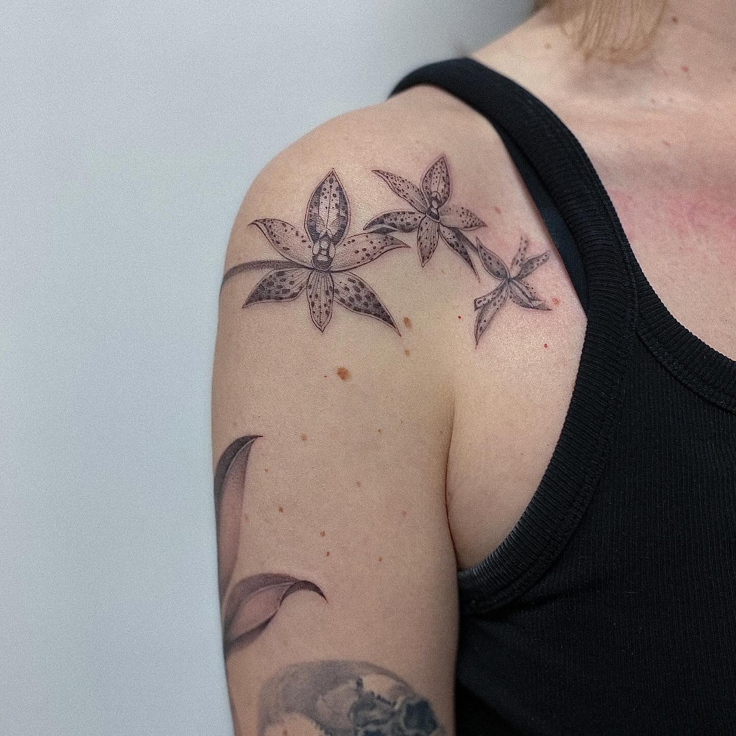 Orchid Shoulder Tattoo Tattoo Design