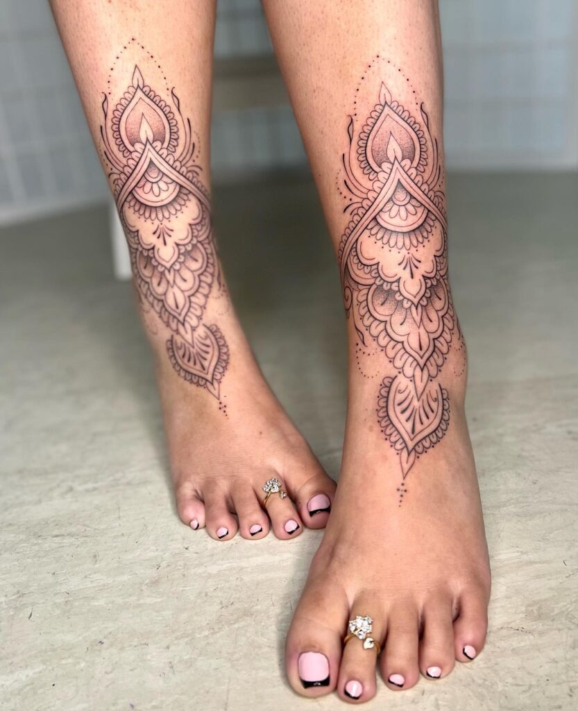Ornamental Leg Tattoos Tattoo Design