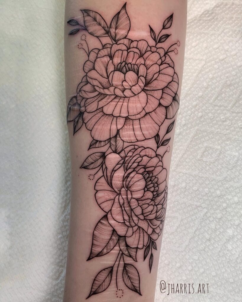 Peony Forearm Tattoo Tattoo Design