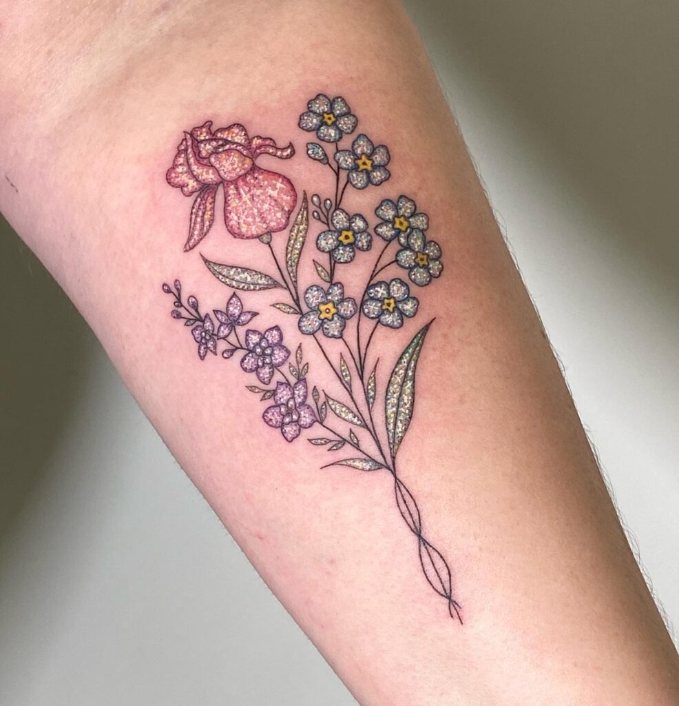 Sparkle Floral Tattoo Tattoo Design