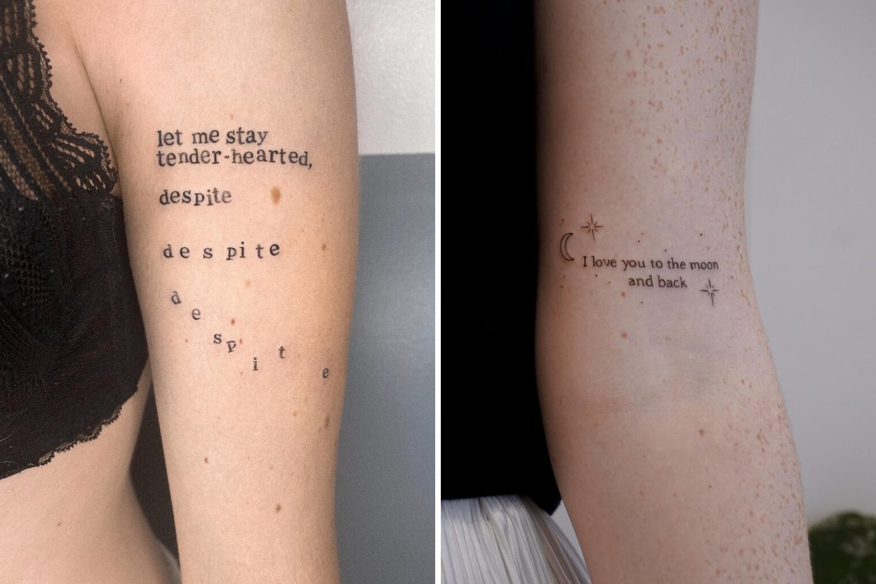 63+ Women Quote Tattoo Ideas & Inspiration Featured Lookbook Collage