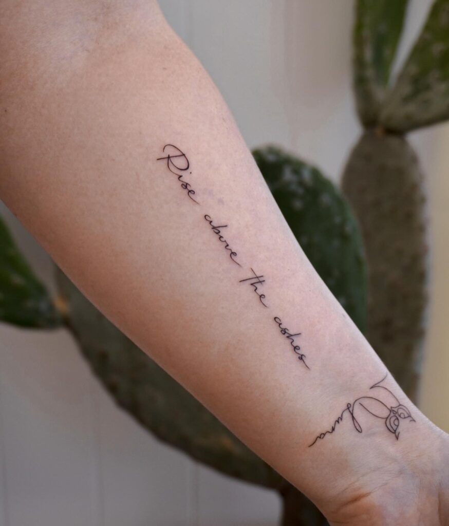 Let Me Stay Tender-Hearted Quote Tattoo Tattoo Design