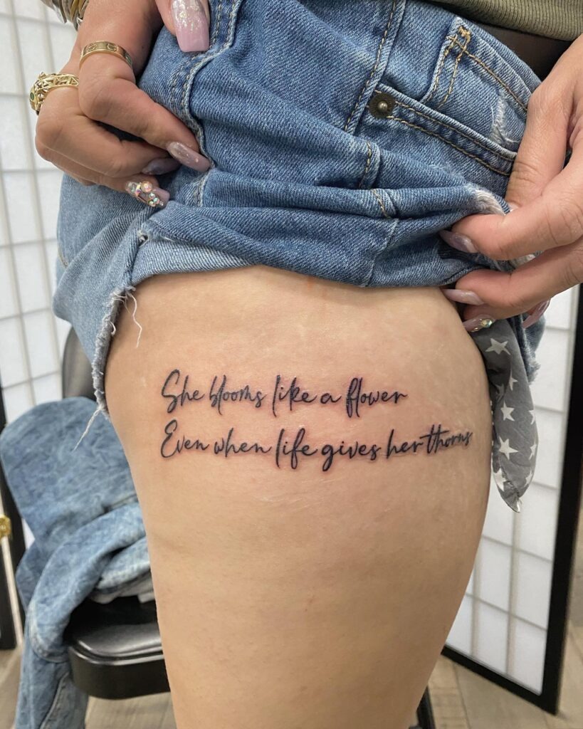 Strength Quote Tattoo Tattoo Design