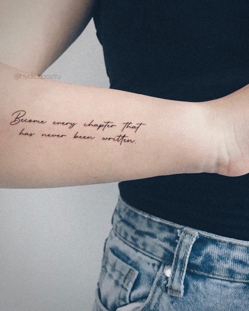 You Are More Than a Moment Quote Tattoo Tattoo Design