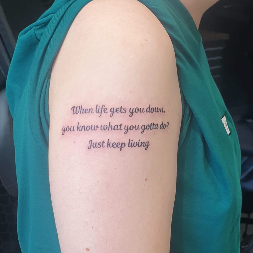 Your Now Is Not Your Forever Quote Tattoo Tattoo Design