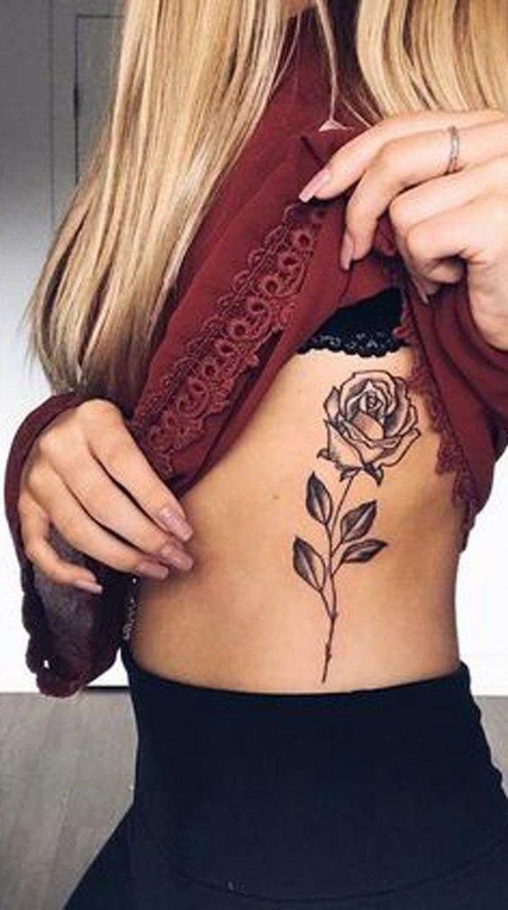 Vertical Script Quote Tattoo Design