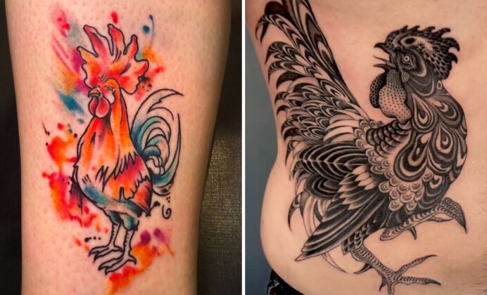 23+ Women Rooster Tattoo Ideas For Confident Men and