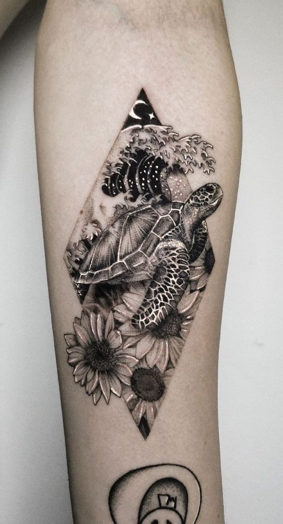 Complex story lovers will love this tattoo masterpiece.