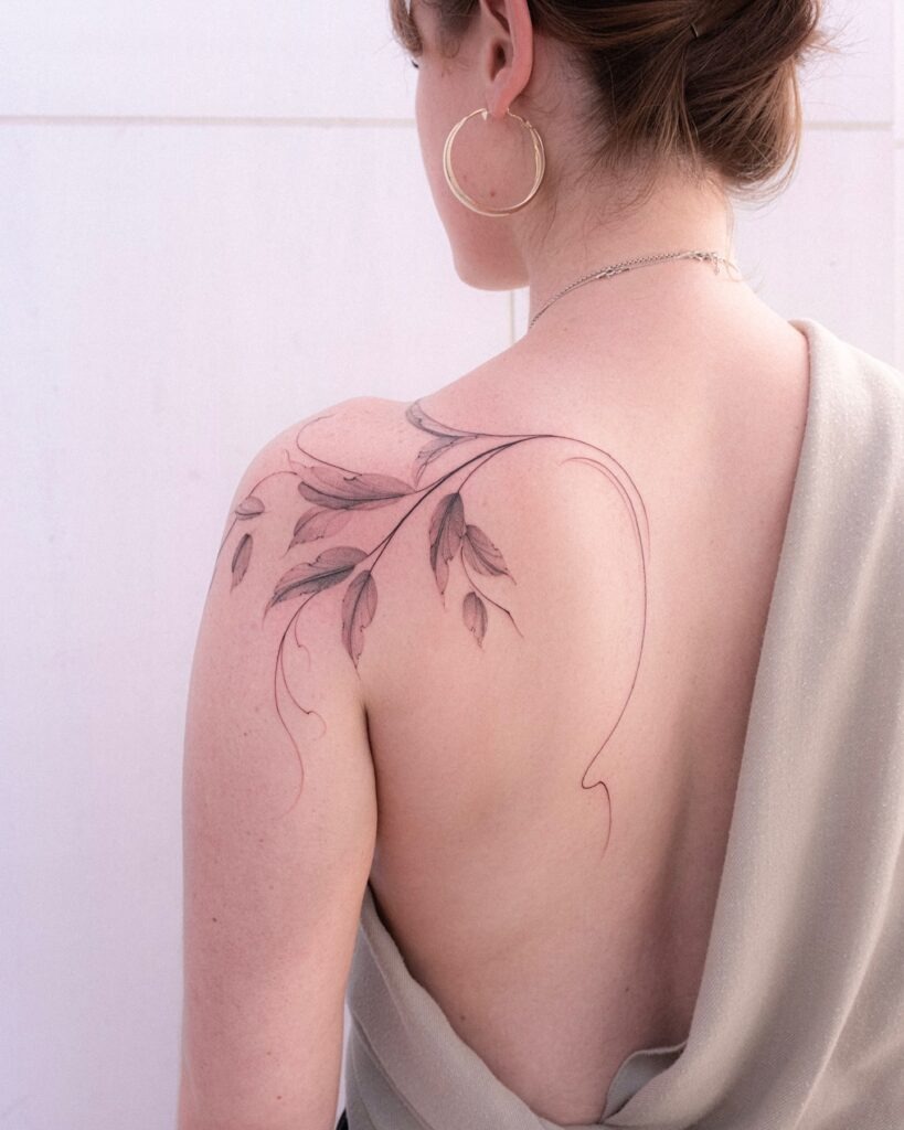 Blooming Lily Shoulder Tattoo Tattoo Design
