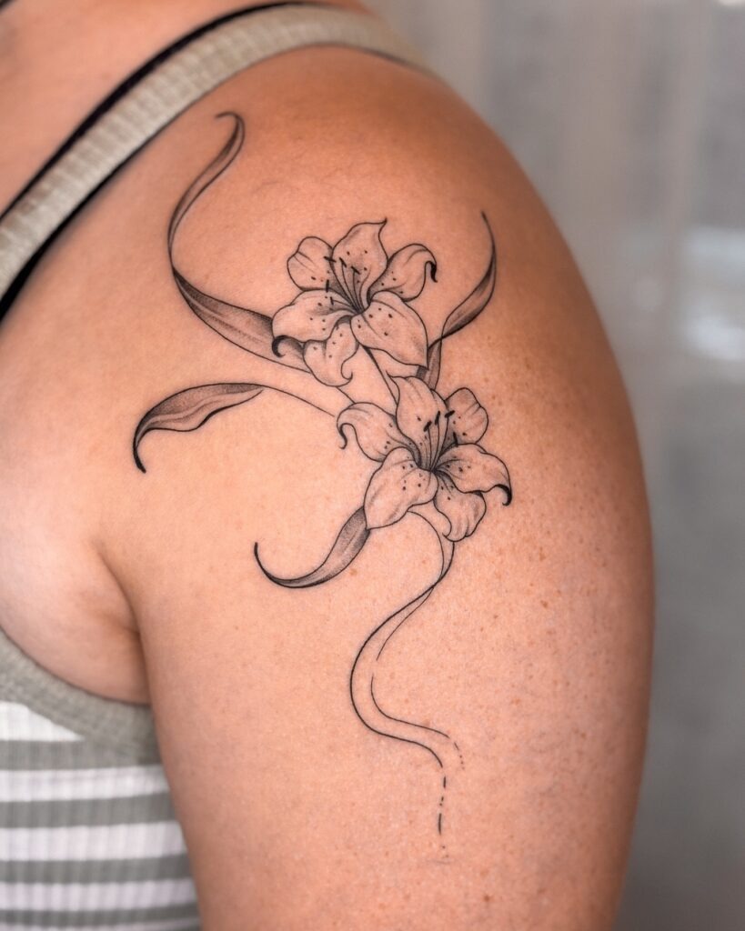 Floral Butterfly Shoulder Tattoo Tattoo Design