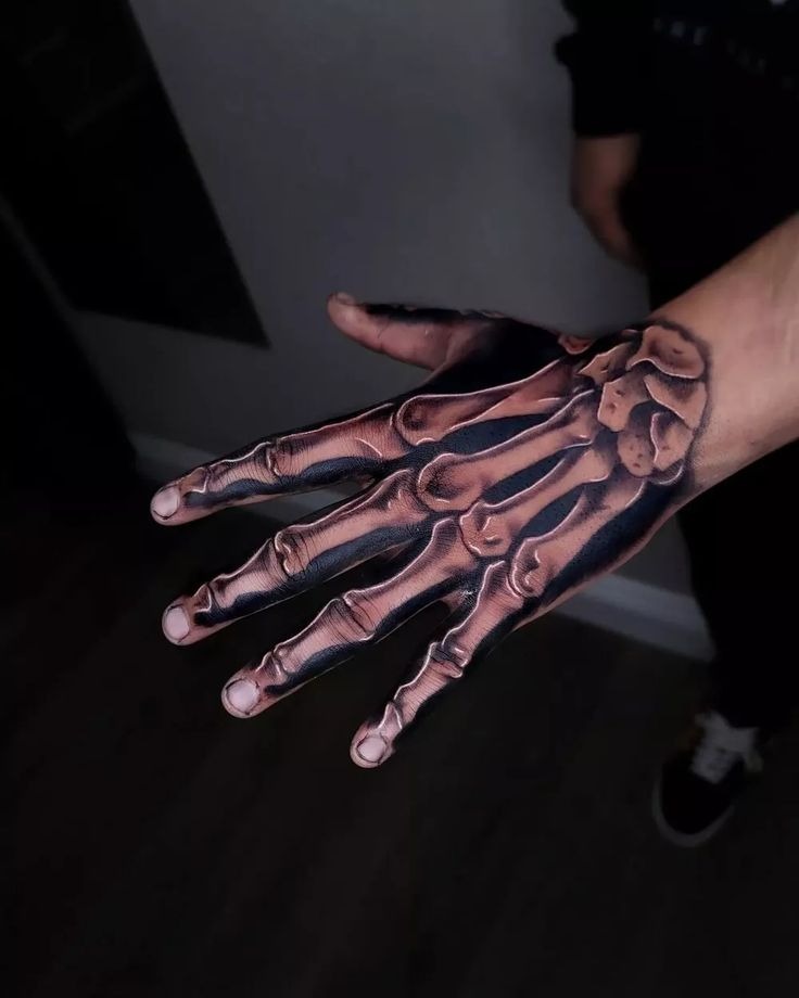 Copper-Toned Bonework Tattoo Design