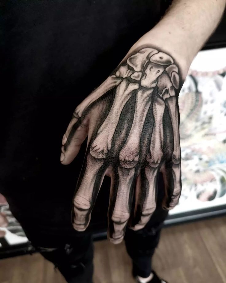 Skeleton Rose Fusion Tattoo Design