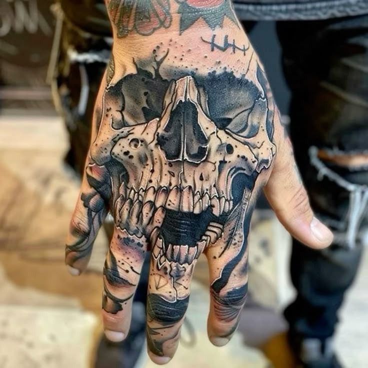 Snake and Skeleton Weave Tattoo Design